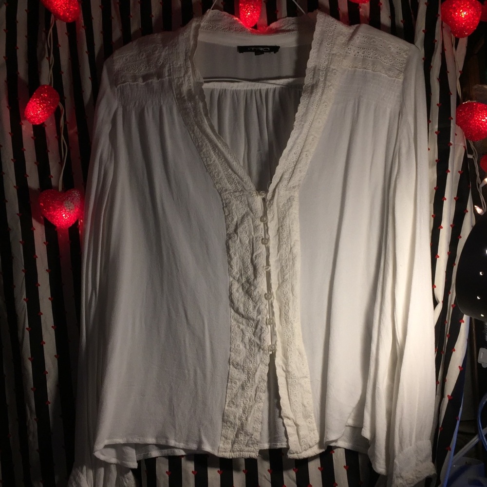 White Flowy Blouse